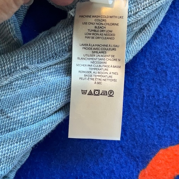 Free People Laguna White Indigo Wrap Top Size L, NWT - Picture 13 of 14